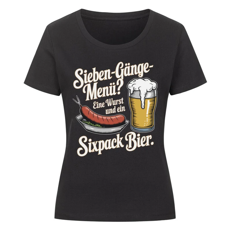 Sieben-Gänge-Menü - Damen Premiumshirt