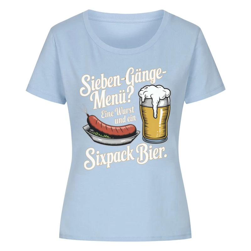 Sieben-Gänge-Menü - Damen Premiumshirt