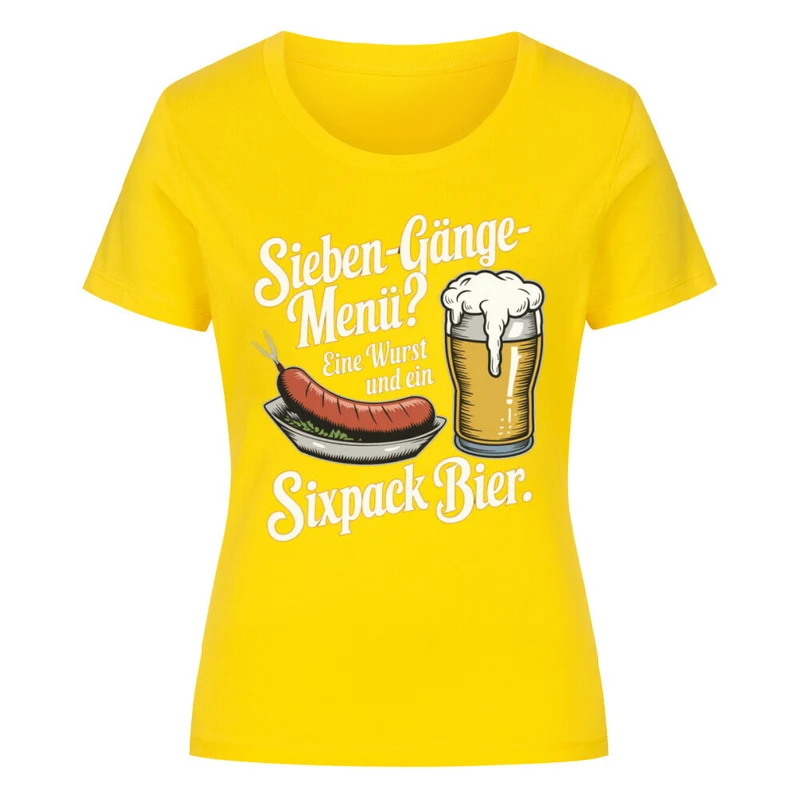 Sieben-Gänge-Menü - Damen Premiumshirt