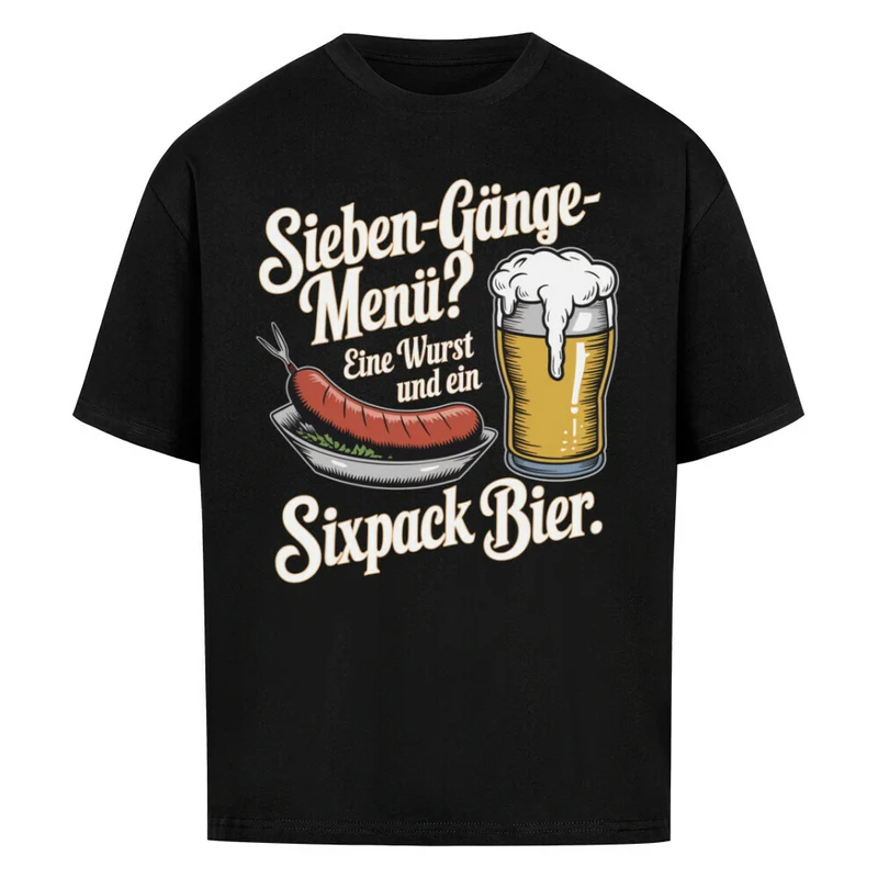 Sieben-Gänge-Menü - Oversized Shirt Unisex