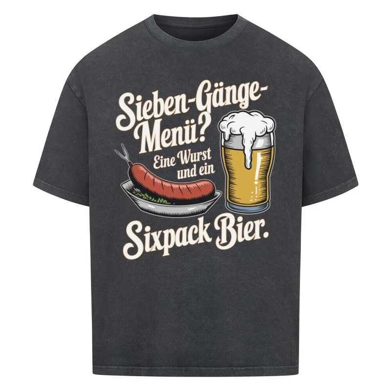 Sieben-Gänge-Menü - Oversized Shirt Unisex