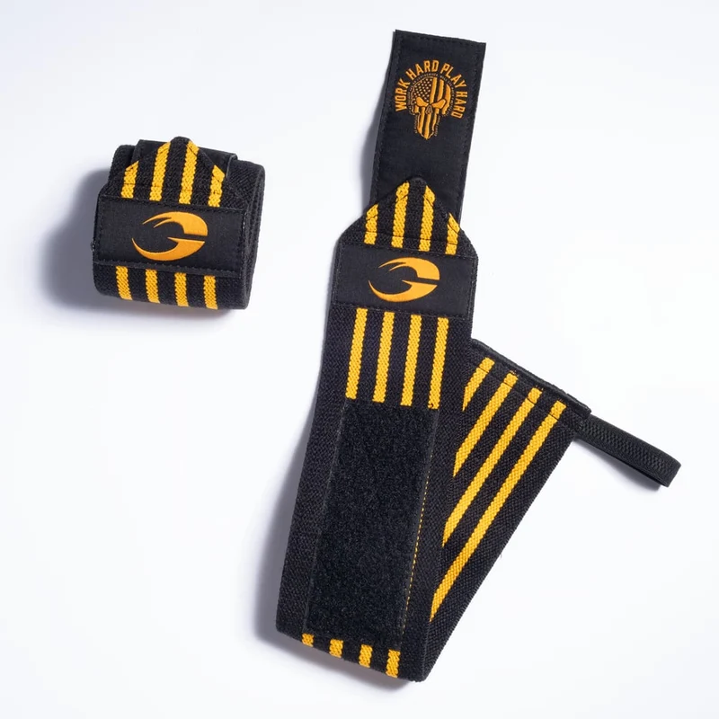 GASP HARDCORE HANDGELENK BANDAGE, Black/Yellow