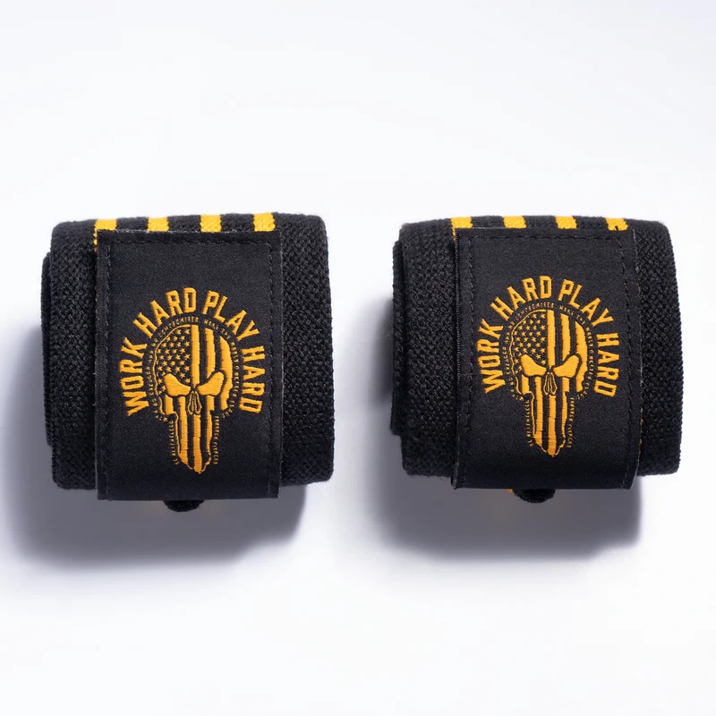 GASP HARDCORE HANDGELENK BANDAGE, Black/Yellow