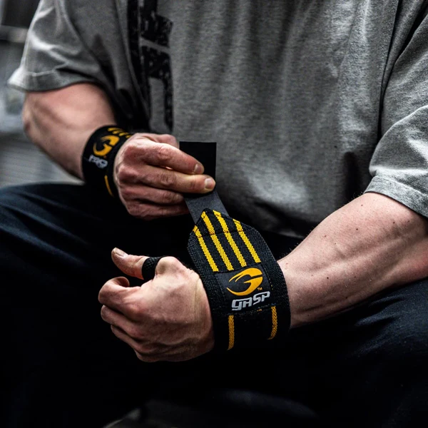 GASP HARDCORE HANDGELENK BANDAGE, Black/Yellow