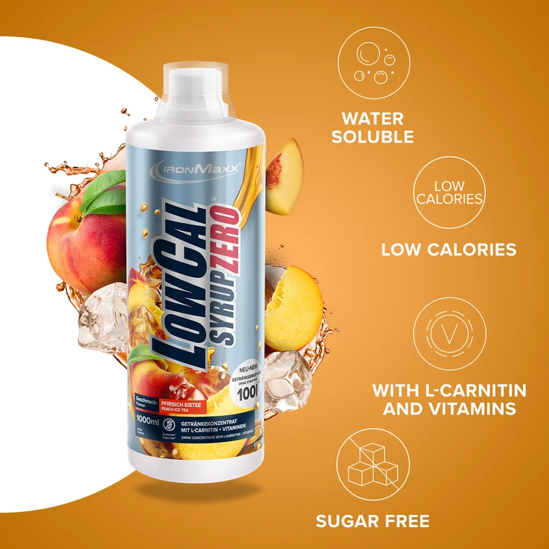 LowCal Syrup Zero (1000ml) - Pfirsich-Eistee