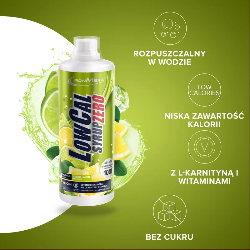 LowCal Syrup Zero (1000ml) - Zitrone Limette