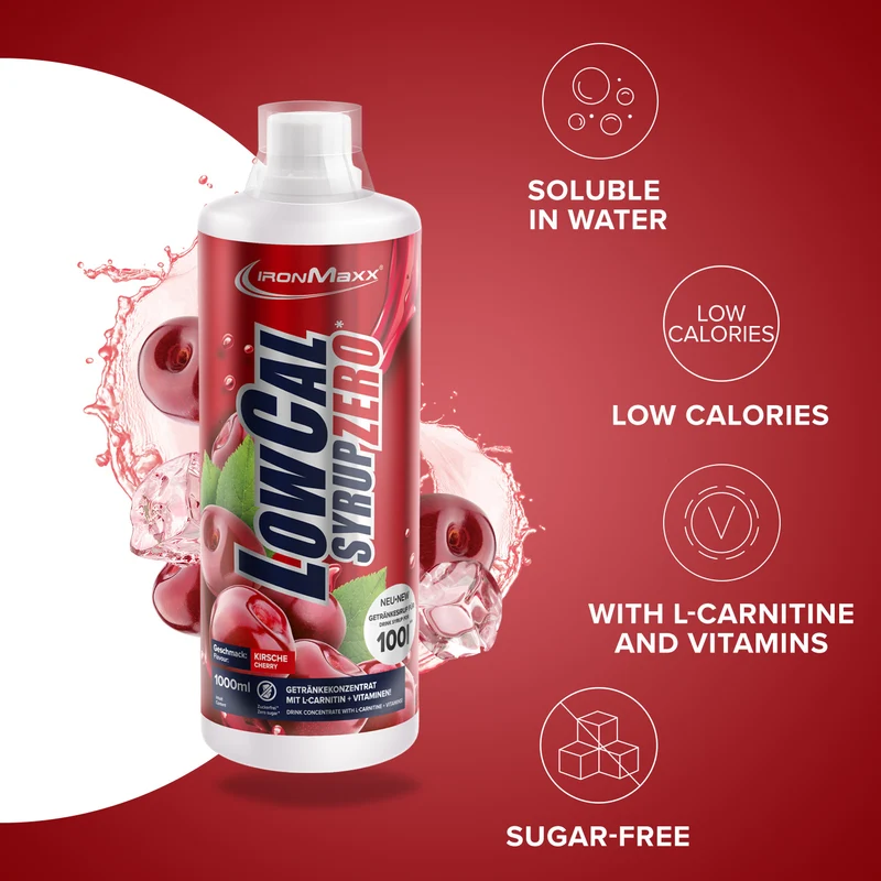 LowCal Syrup Zero (1000ml) - Kirsche