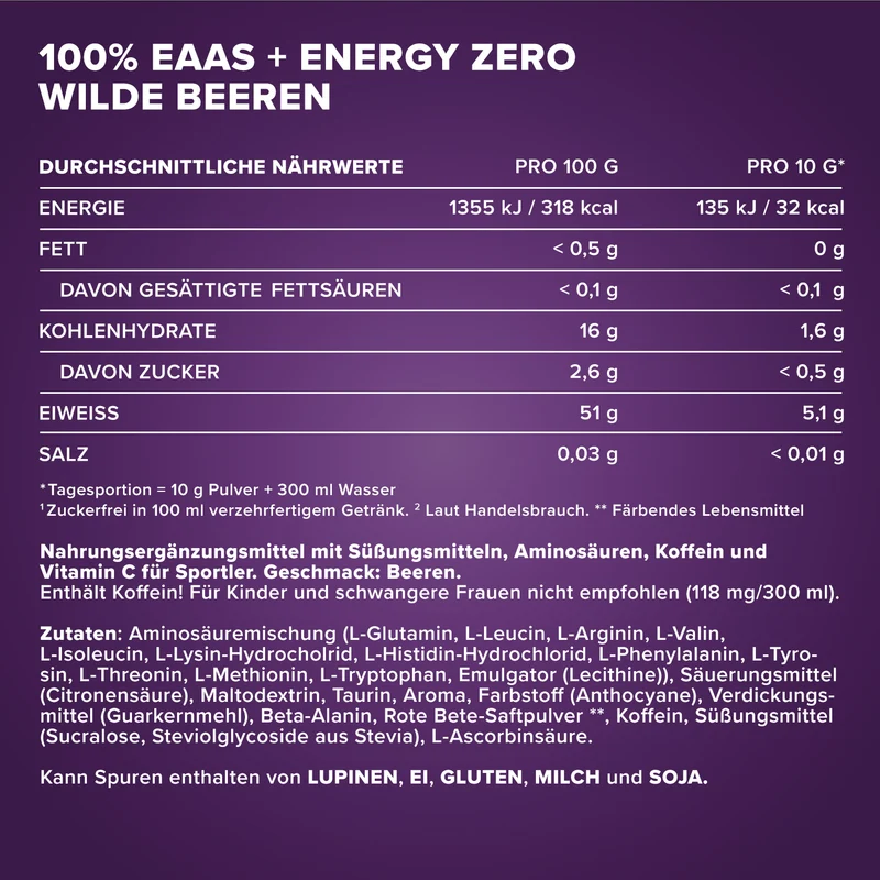 EAAs + Energy ZERO (500g) - Wild Berries