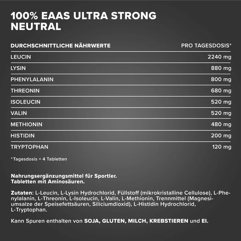 100% EAAs Ultra Strong - 180 Tabletten