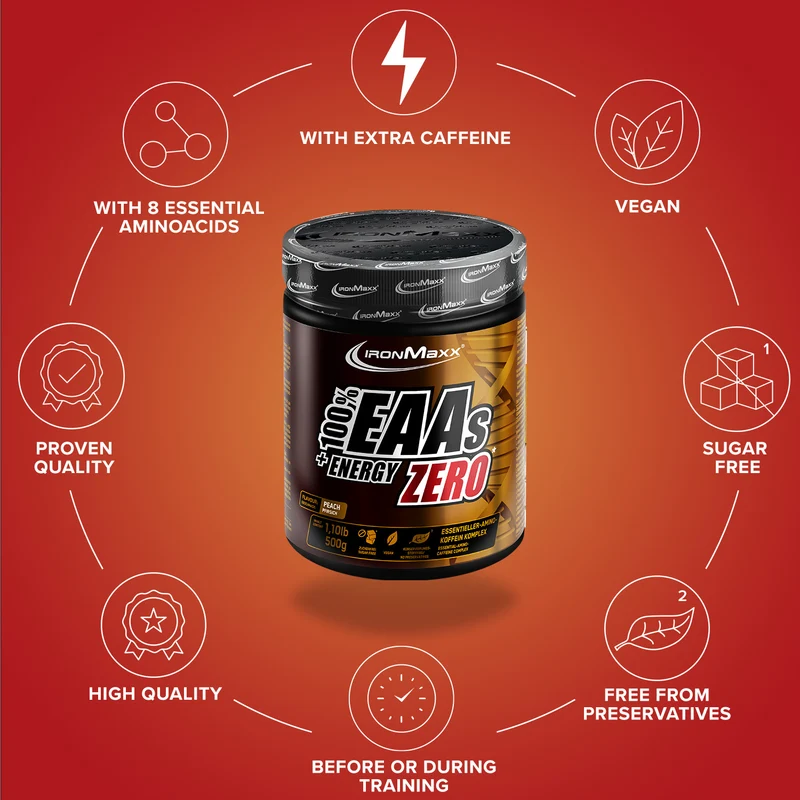EAAs + Energy ZERO (500g) - Peach