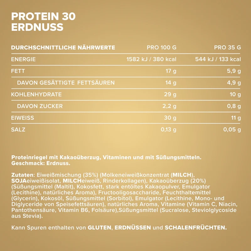 Protein 30 Protein Riegel (35g) - Erdnuss