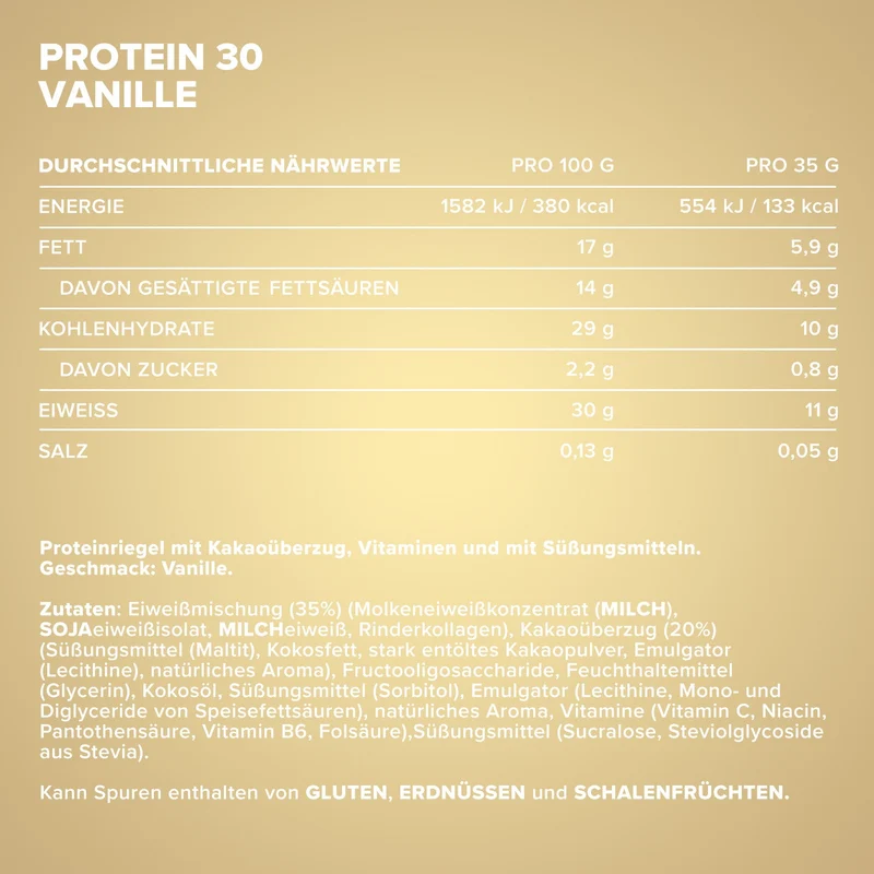 Protein 30 Protein Riegel (35g) - Vanille