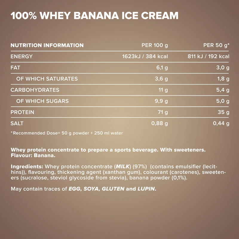 100% Whey Protein (500g) - Banana Ice Cream
