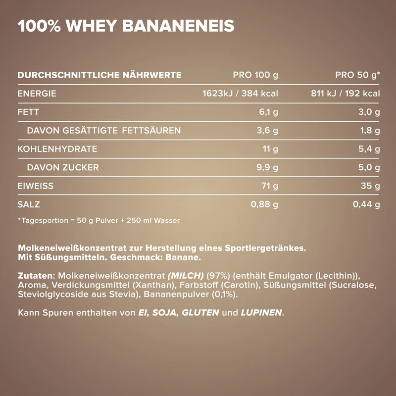 100% Whey Protein (500g) - Banana Ice Cream