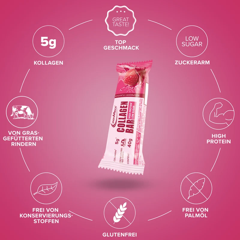 Collagen Bar (40g) - Raspberry