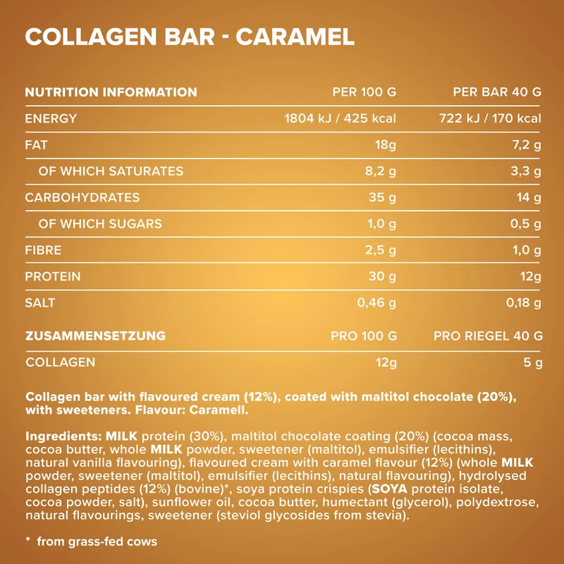 Collagen Bar (40g) - Caramel