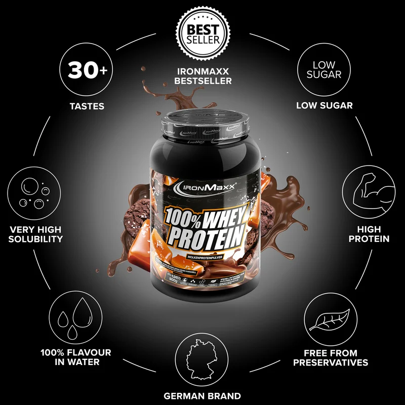 100% Whey Protein (900g) - Dark Cookies Salted Caramel