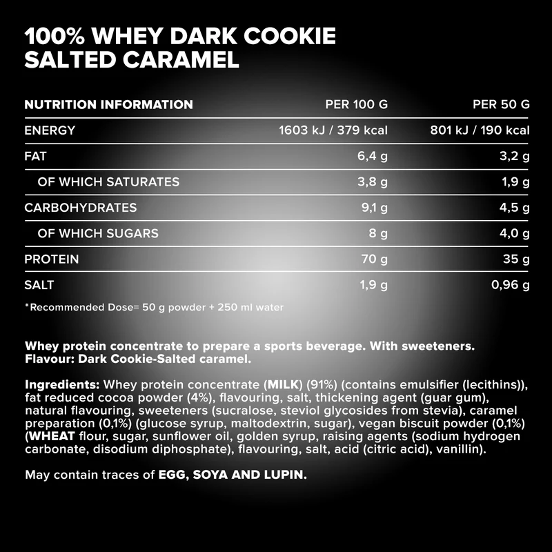 100% Whey Protein (500g) - Dark Cookie Salted Caramel