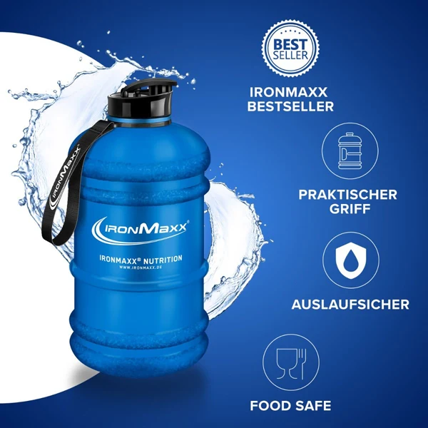 IronMaxx WATER GALLON Frosted Blue, Inhalt 2200 ml