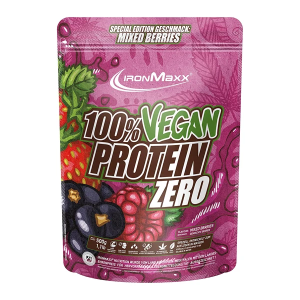 IronMaxx 100% VEGAN PROTEIN ZERO, 500 g Beutel