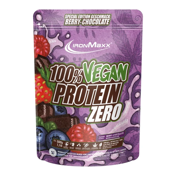 IronMaxx 100% VEGAN PROTEIN ZERO, 500 g Beutel
