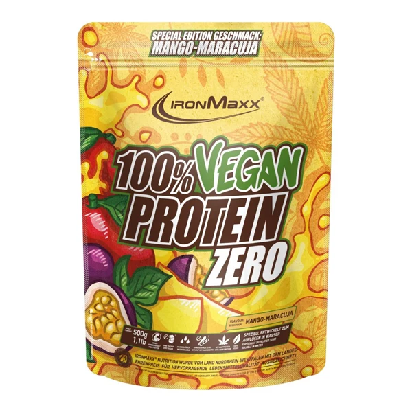 IronMaxx 100% VEGAN PROTEIN ZERO, 500 g Beutel