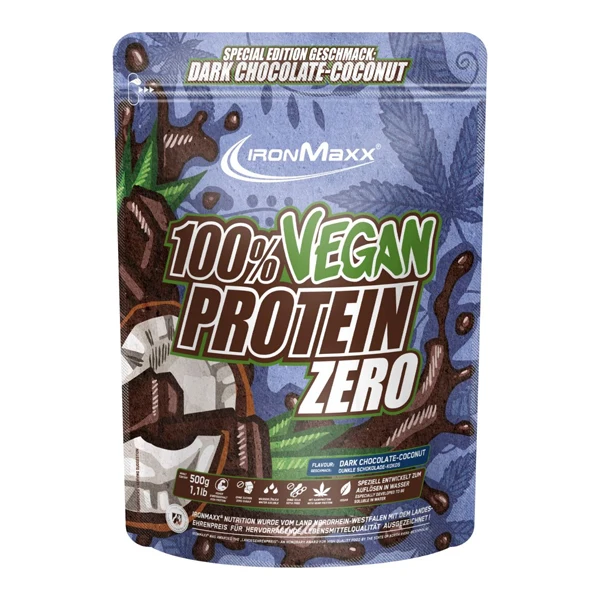 IronMaxx 100% VEGAN PROTEIN ZERO, 500 g Beutel