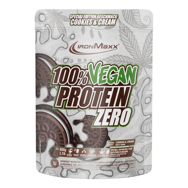 IronMaxx 100% VEGAN PROTEIN ZERO, 500 g Beutel