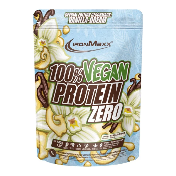 IronMaxx 100% VEGAN PROTEIN ZERO, 500 g Beutel