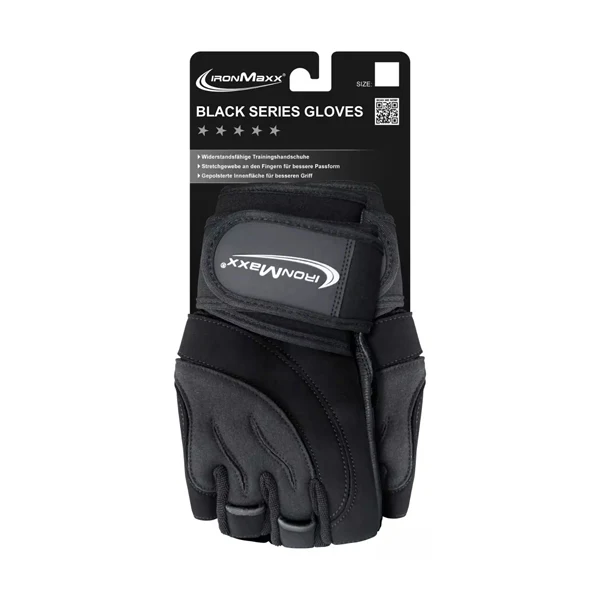 IronMaxx BLACK SERIES GLOVES, Black