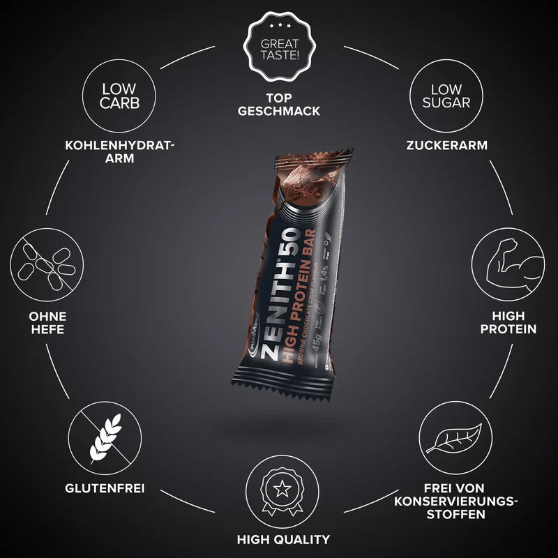 ZENITH® 50 Protein Riegel (45g) - Brownie Chocolate Crisp
