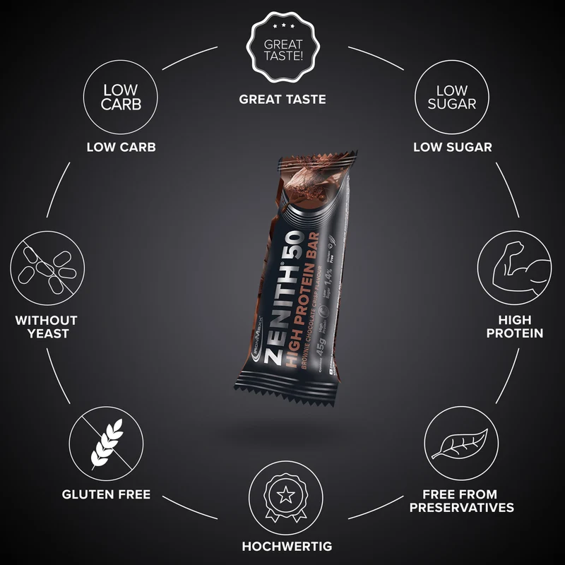 ZENITH® 50 Protein Riegel (45g) - Brownie Chocolate Crisp