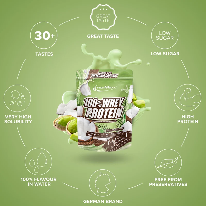 100% Whey Protein (500g) - Pistazie Kokos