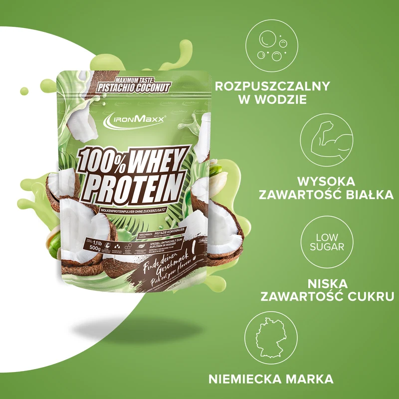 100% Whey Protein (500g) - Pistazie Kokos
