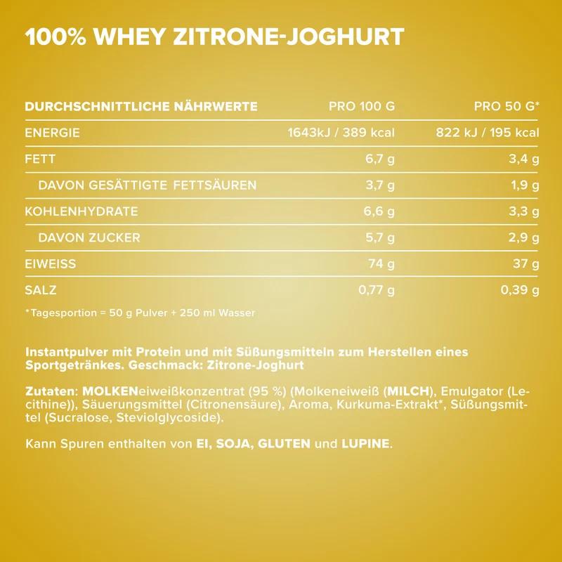 100% Whey Protein (500g) - Lemon-Yoghurt