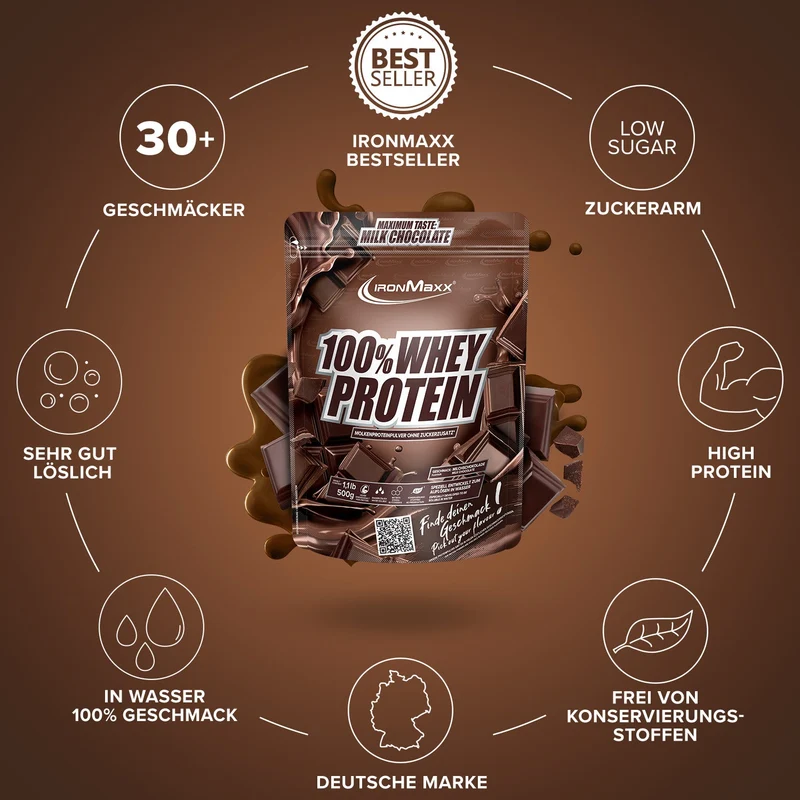 100% Whey Protein (500g) - Milchschokolade