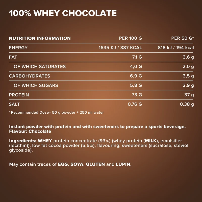 100% Whey Protein (500g) - Milchschokolade