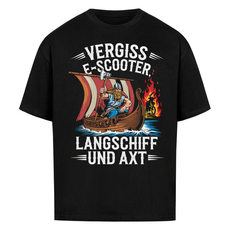Langschiff und Axt - Oversized Premium Shirt Unisex