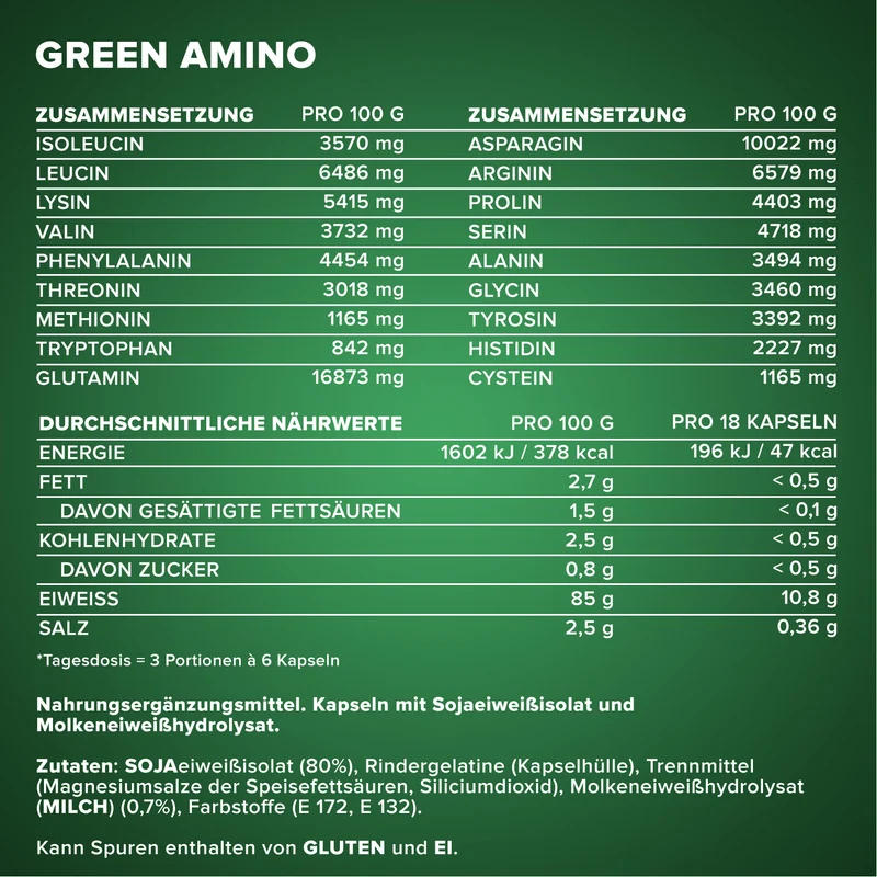 Green Amino - 550 Kapseln