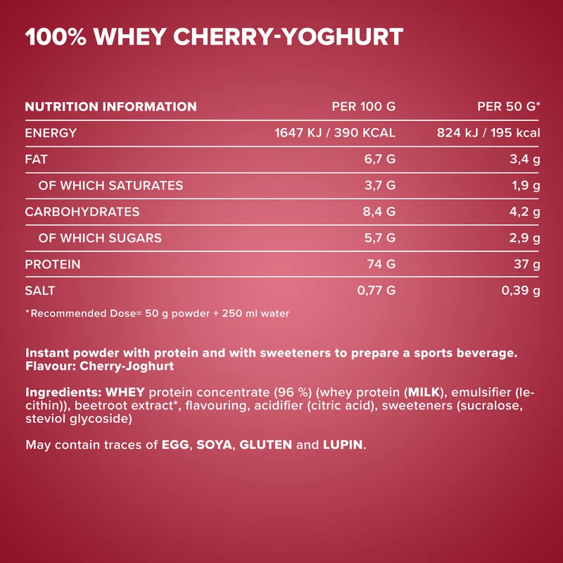 100% Whey Protein (500g) - Kirsche Yoghurt