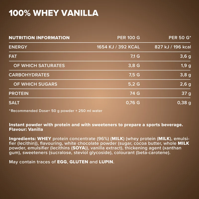 100% Whey Protein (500g) - French Vanilla