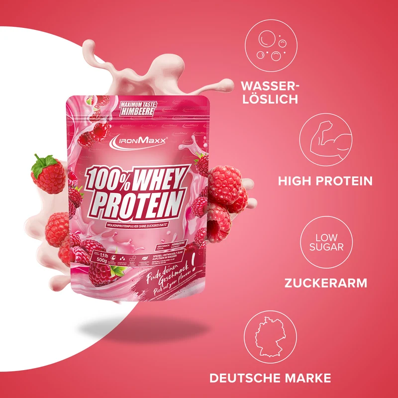 100% Whey Protein (500g) - Himbeere
