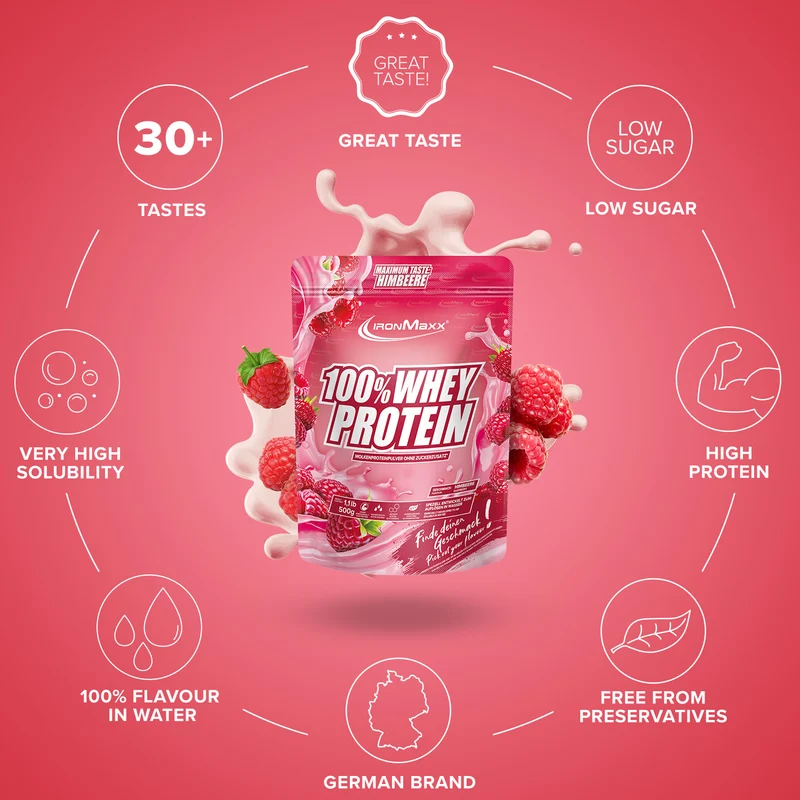 100% Whey Protein (500g) - Himbeere
