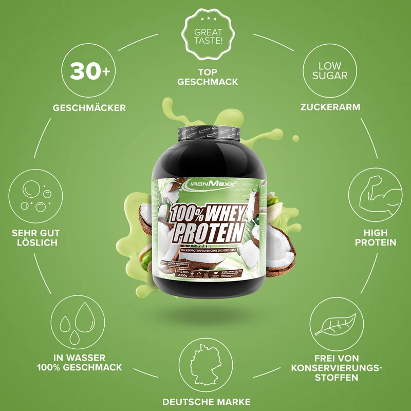 100% Whey Protein (2350g) - Pistazie-Kokos