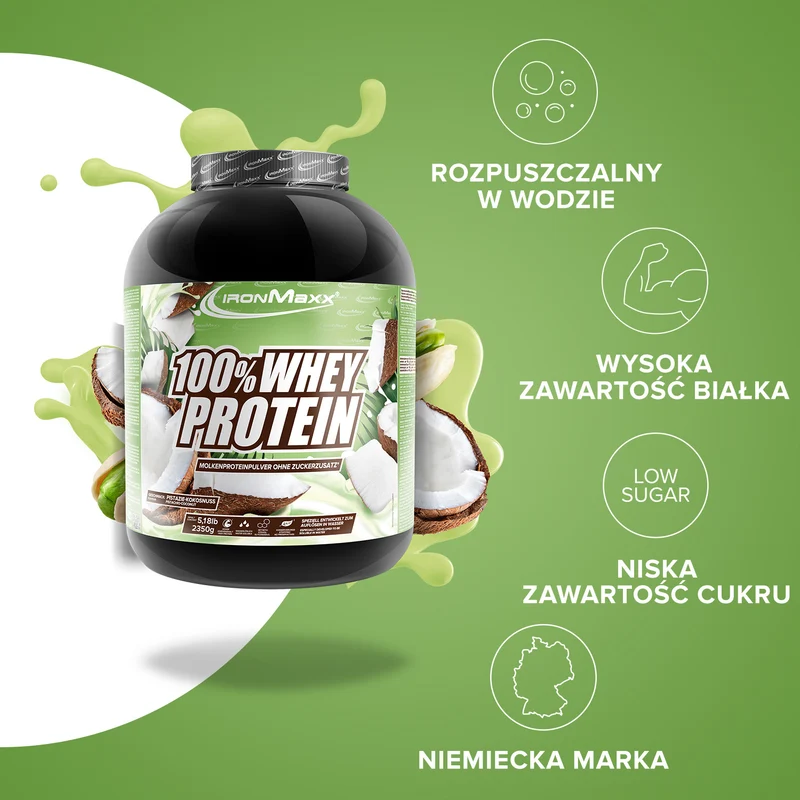 100% Whey Protein (2350g) - Pistazie-Kokos