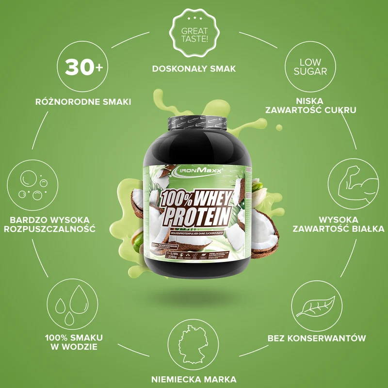 100% Whey Protein (2350g) - Pistazie-Kokos