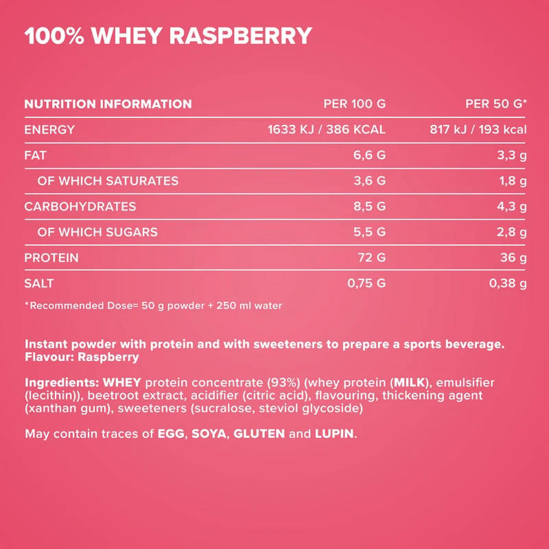 100% Whey Protein (2350g) - Himbeere