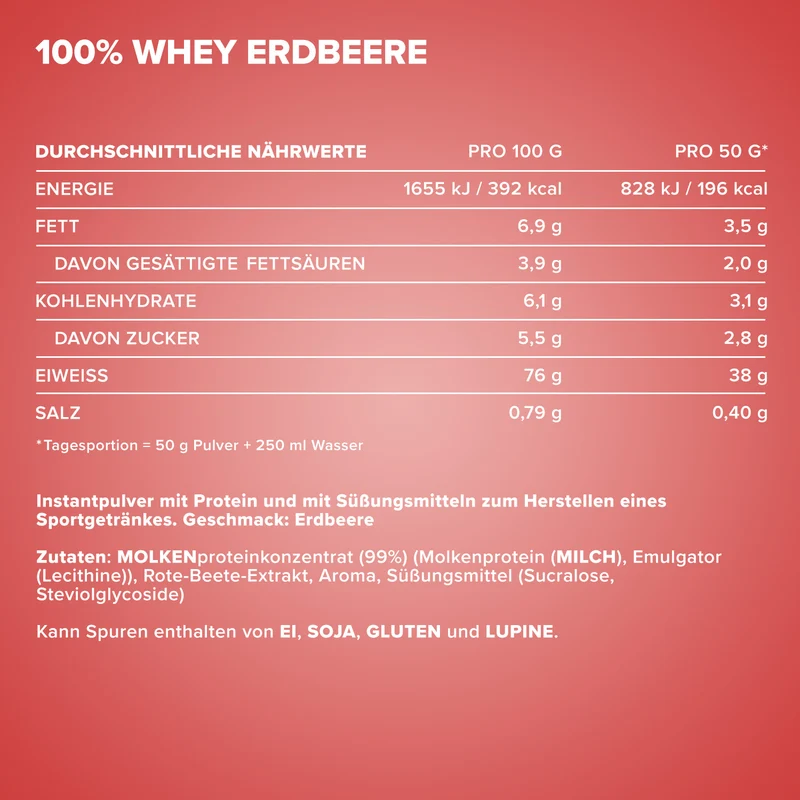 100% Whey Protein (2350g) - Erdbeere
