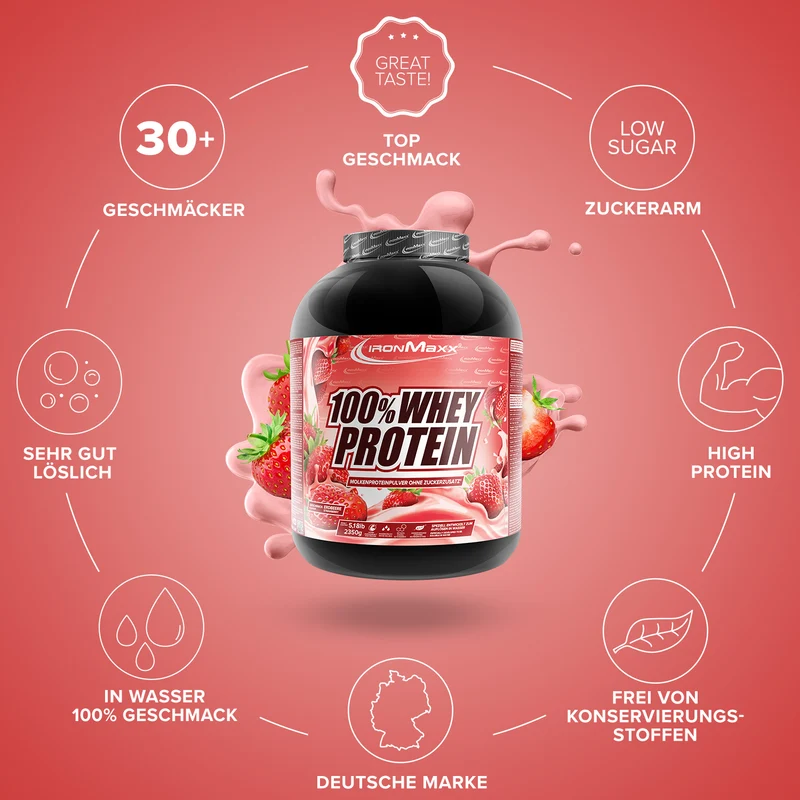 100% Whey Protein (2350g) - Erdbeere