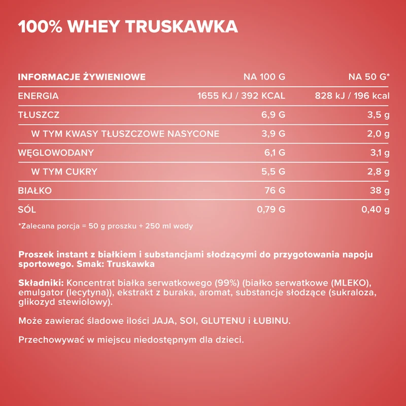 100% Whey Protein (2350g) - Erdbeere